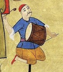 Historical depiction of a davul